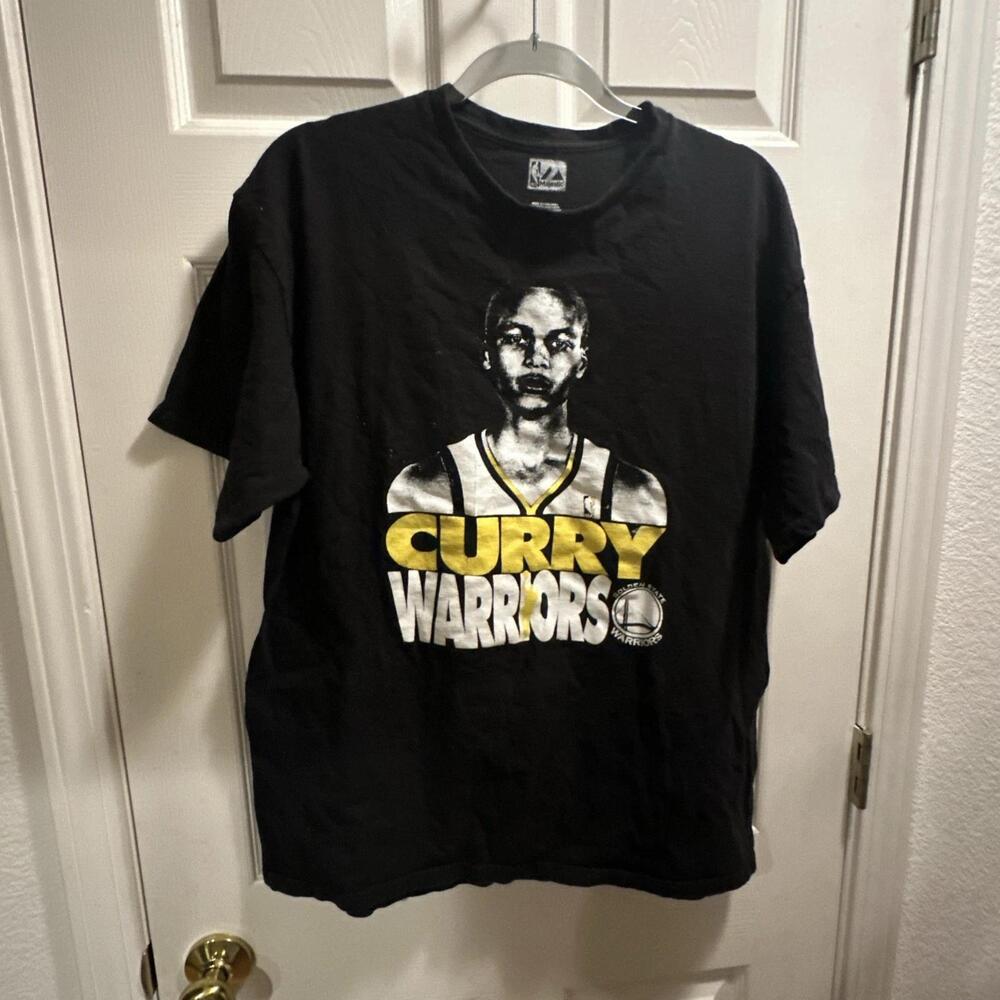 Used Stephen Curry T-Shirt Golden State Warriors Nba Shirt Majestic Early 2010S